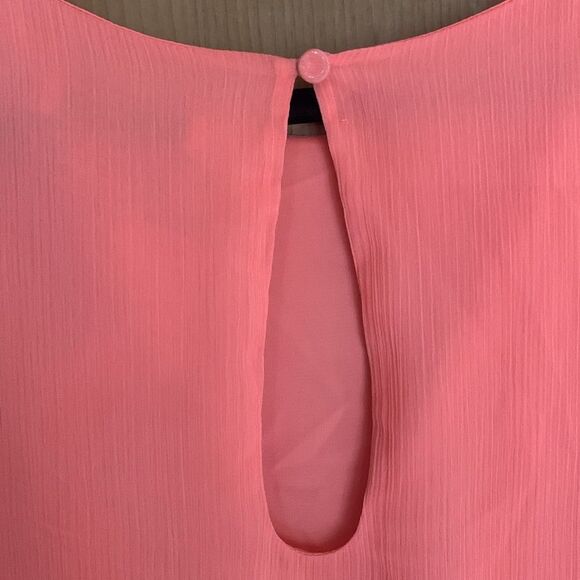 Alice + Olivia Odette flutter sleeve peach chiffon dress NWT - Picture 11 of 12